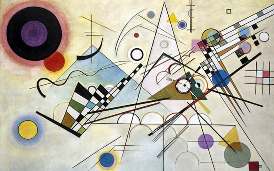 Một bức họa của họa sĩ Wassily Kandinsky trên canvas. Ảnh: Reuters