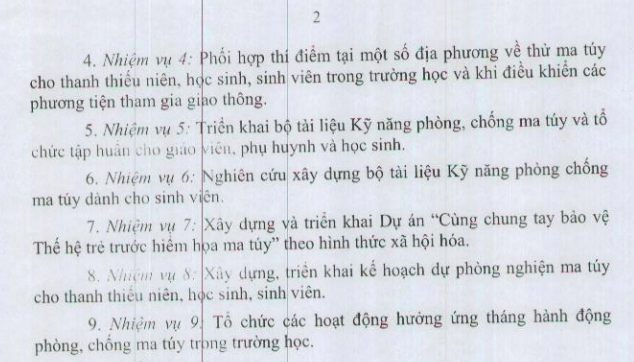 Bộ GD-ĐT ra văn bản không thể tin nổi: Phối hợp thí điểm thử ma túy cho học sinh, sinh viên trong trường học - Ảnh 2.