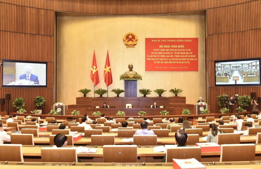 Hội nghị toàn quốc sơ kết 5 năm thực hiện Chỉ thị 05 của Bộ Chính trị “Về đẩy mạnh học tập và làm theo tư tưởng đạo đức, phong cách Hồ Chí Minh”, triển khai Kết luận số 01 của Bộ Chính trị khoá XIII về tiếp tục thực hiện Chỉ thị 05. 
