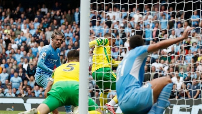 Grealish đã có được bàn thắng đầu tiên cho Man City