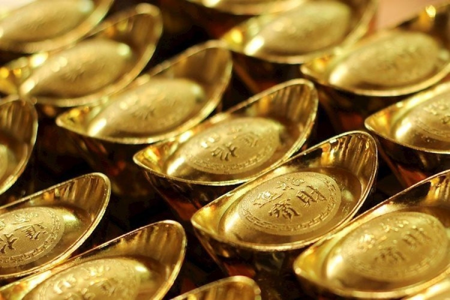 Giá vàng SJC đứng yên, vàng thế giới tăng lên mức 1.800 USD/oz. (Ảnh minh họa: KT)