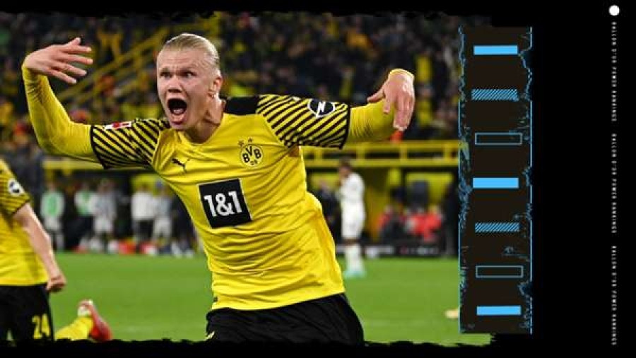 9. Erling Haaland (Borussia Dortmund) | Thành tích trong năm 2021: 31 bàn thắng, 12 kiến tạo. Vô địch DFB-Pokal.