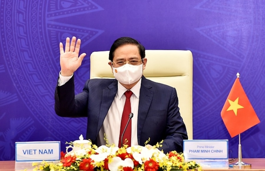 Thủ tướng tham dự Hội nghị Thượng đỉnh Hợp tác Tiểu vùng Mekong mở rộng lần thứ 7. Ảnh: Báo Chinhphu. 