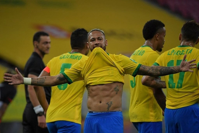 Neymar là ngôi sao sáng nhất trận Brazil vs Peru 