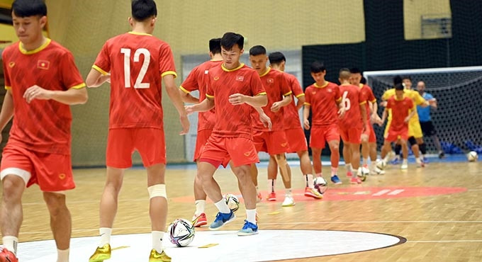 Tất cả cầu thủ futsal Việt Nam đều khoẻ mạnh, không chấn thương - ẢNH: QUANG THẮNG