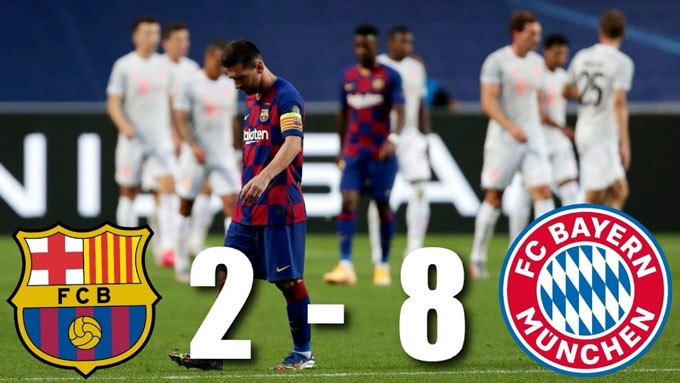 Barca từng thảm bại 2-8 trước Bayern cách đây 2 năm