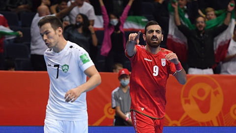 Kết quả futsal Iran 9-8 futsal Uzbekistan: Iran đại diện châu Á vào tứ kết FIFA futsal World Cup 