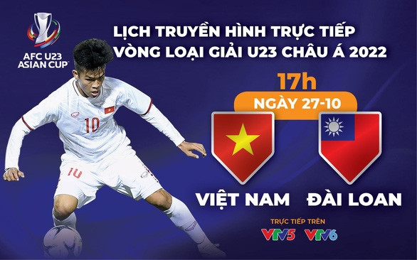 Lịch trực tiếp U23 Việt Nam gặp U23 Đài Loan ở vòng loại U23 châu Á 2022 - Ảnh 1.