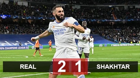  Kết quả Real vs Shakhtar: Benzema lập cú đúp, Real cán mốc lịch sử