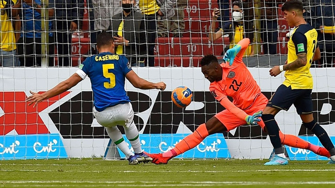 Casemiro mở tỷ số trận Ecuador vs Brazil ngay phút thứ 6