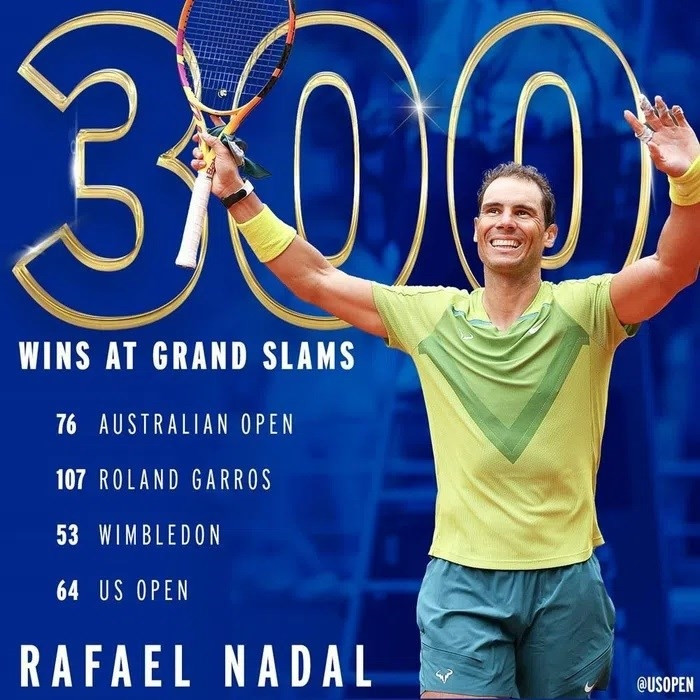 Roland Garros: Rafael Nadal can moc 300 tran thang o Grand Slam hinh anh 2