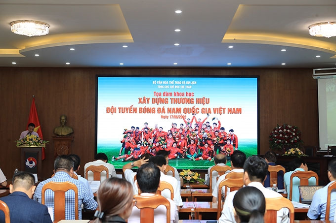 Hội thảo về thương hiệu ĐT Việt Nam được tổ chức vào sáng nay - Ảnh: VFF 