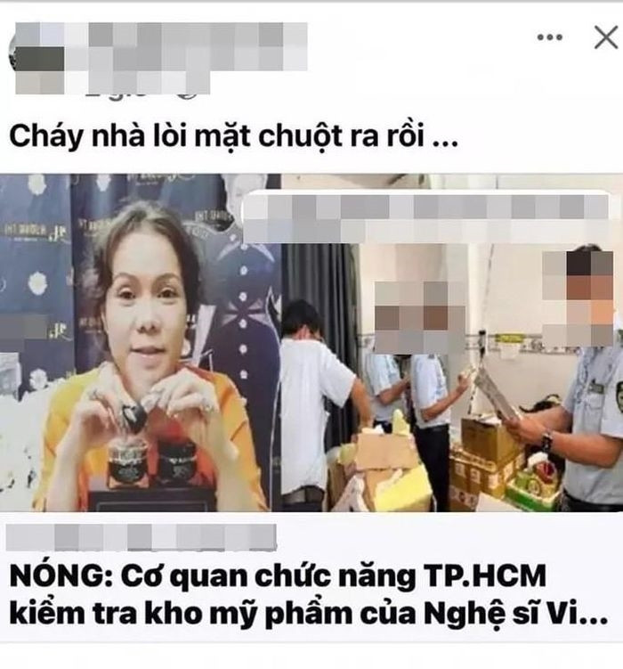 Tin đồn lan truyền Việt Hương bị bắt vì kinh doanh hàng rởm