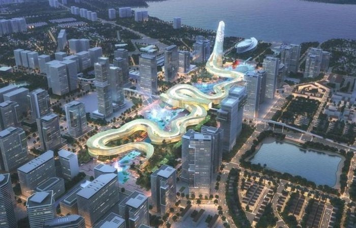 Hình ảnh tòa nhà Dragon Tower vừa giành giải nhất thiết kế kiến trúc và thiết kế toàn cầu 2022 đăng trên ArchDaily.