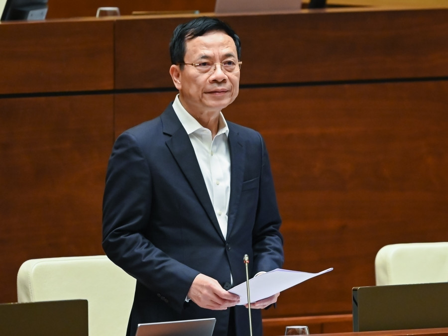 Bộ trưởng Nguyễn Mạnh Hùng trả lời chất vấn - Ảnh 1.