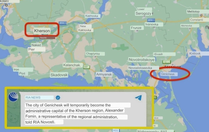 Nga tuyên bố Genichesk trở thành thủ phủ tạm thời của tỉnh Kherson - 2