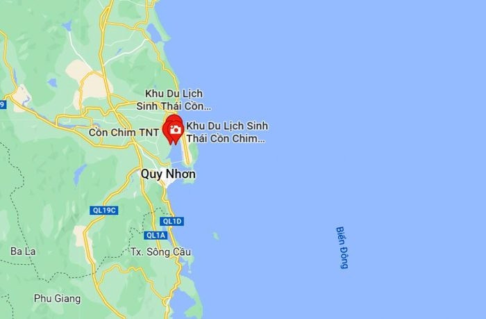  Cồn Chim (huyện Tuy Phước, tỉnh Bình Định). Ảnh: Google Maps. 