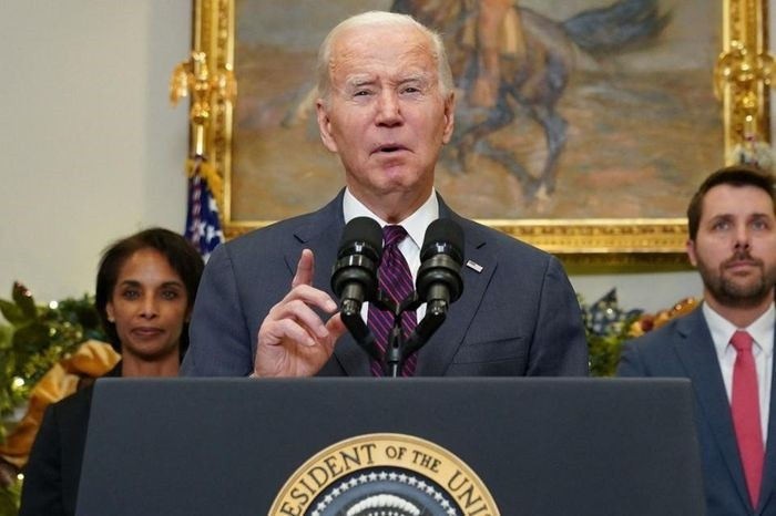  Tổng thống Biden phát biểu về tình hình lạm phát hôm 13/12. Ảnh: Reuters. 