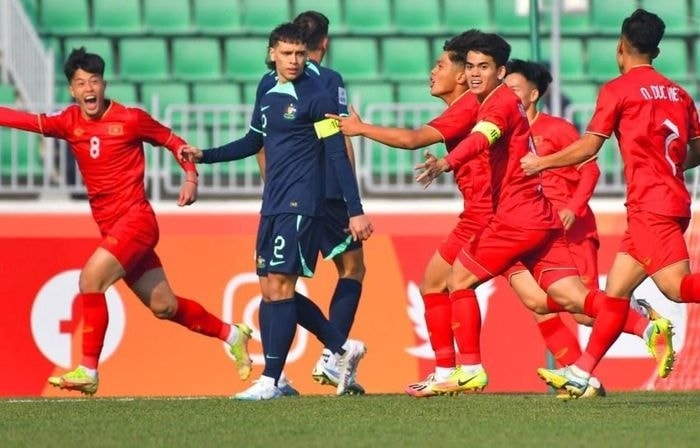 U20 Việt Nam chiến thắng đối thủ U20 Australia tại U20 châu Á 2023. (Ảnh: AFC) 