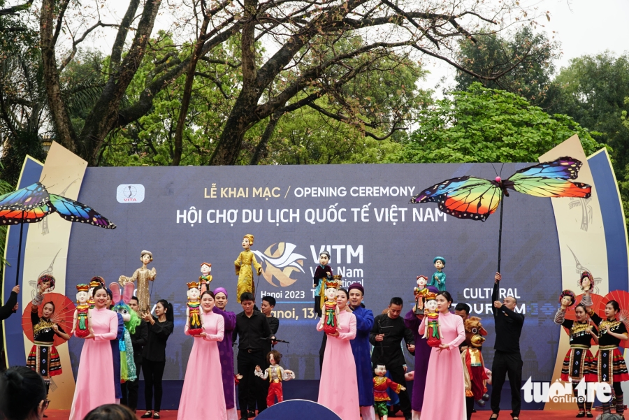 Đa dạng sắc màu văn hóa tại Hội chợ du lịch quốc tế Việt Nam 2023 - Ảnh 1.