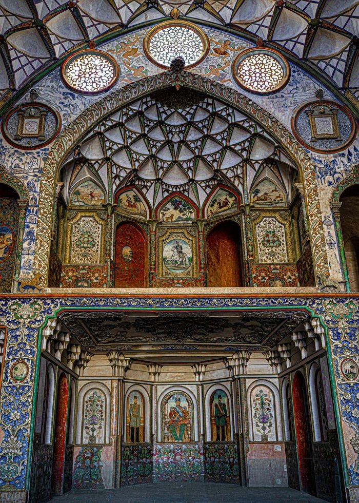 Dinh thự Boroujerdi là một trong những di tích lịch sử nổi tiếng của tỉnh Kashan, Iran, được xây dựng vào năm 1857, triều đại Qajar (1789-1925) (Ảnh: Ali Akbar Qafari)
