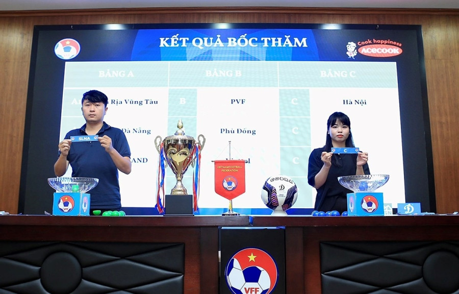 Kết quả bốc thăm Vòng Chung kết Giải Vô địch U15 Quốc gia - Cúp Acecook 2023. (Ảnh: PV/Vietnam+)
