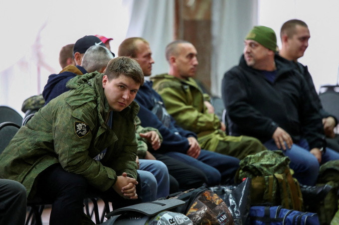 Lực lượng dự bị Nga tại một điểm tập trung ở thị trấn Volzhsky, vùng Volgograd hồi tháng 9/2022. Ảnh: Reuters