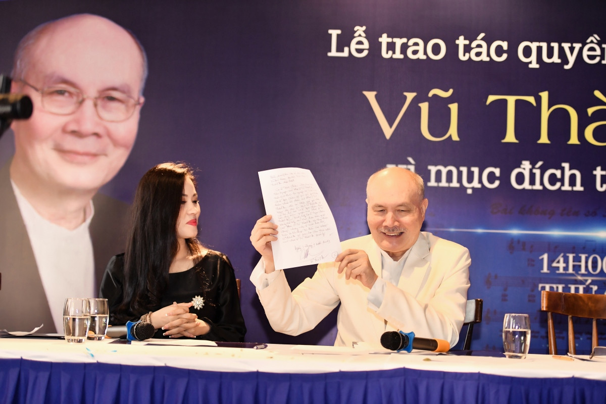 Nhạc sĩ Vũ Thành An công bố bức thư trao tác quyền âm nhạc vì mục đích thiện nguyện cho ca sĩ Ngọc Châm.