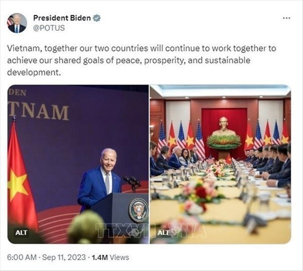 US President describes Vietnam visit as a historic moment hinh anh 2