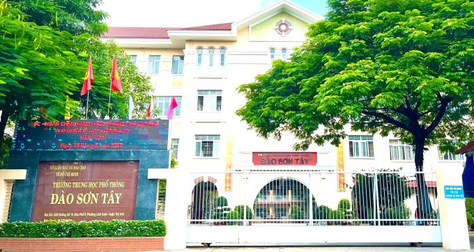 Trường THPT Đào Sơn Tây, TP Thủ Đức. Ảnh: Website nhà trường