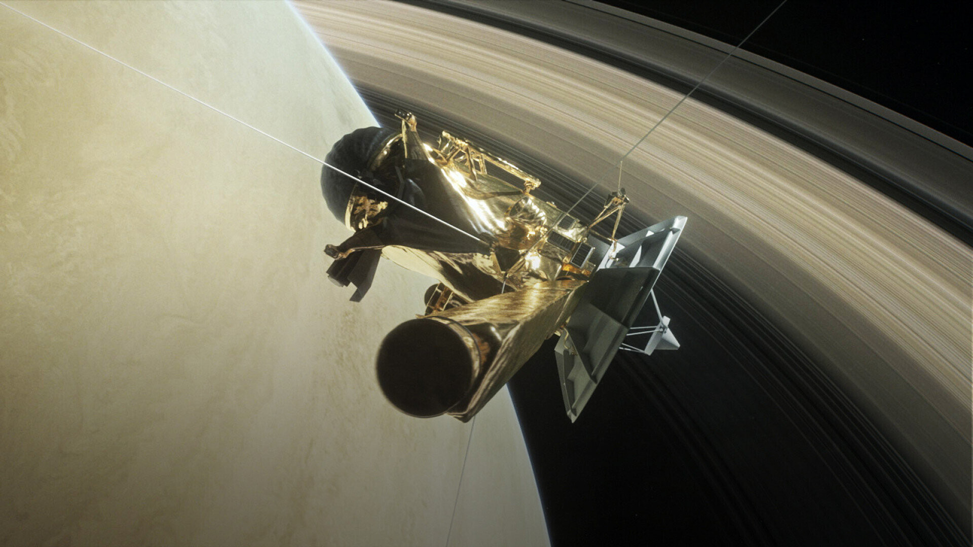 Tàu thăm dò sao Thổ Cassini là kết quả hợp tác giữa NASA, Cơ quan Vũ trụ châu Âu và Cơ quan Vũ trụ Ý. Cassini đã thu thập dữ liệu về Sao Mộc trong một chuyến bay ngang qua, trước khi bay tới Sao Thổ. Tại Thổ tinh, Cassini thu được lượng lớn dữ liệu và hình ảnh từ các vành đai của hành tinh này. Nhìn chung, Cassini trải qua 20 năm trong không gian trước khi nó lao thẳng vào Sao Thổ vào ngày 15/9/2017. (Ảnh: Google)