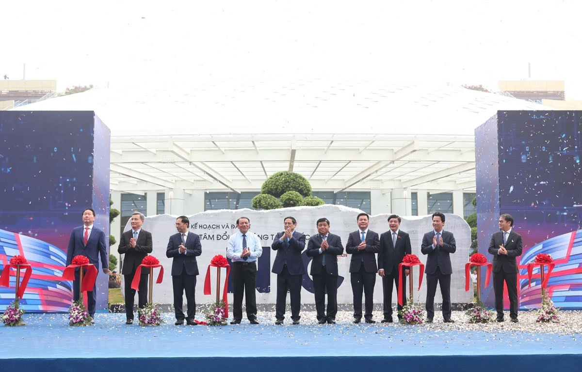 Lễ Khánh thành Cơ sở hoạt động mới của Trung tâm Đổi mới sáng tạo Quốc gia, ngày 28/10. (Ảnh: Minh Sơn/Vietnam+)