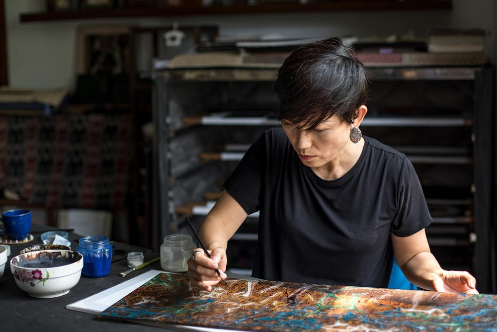 Japanese painter’s passion for Vietnamese lacquer hinh anh 2