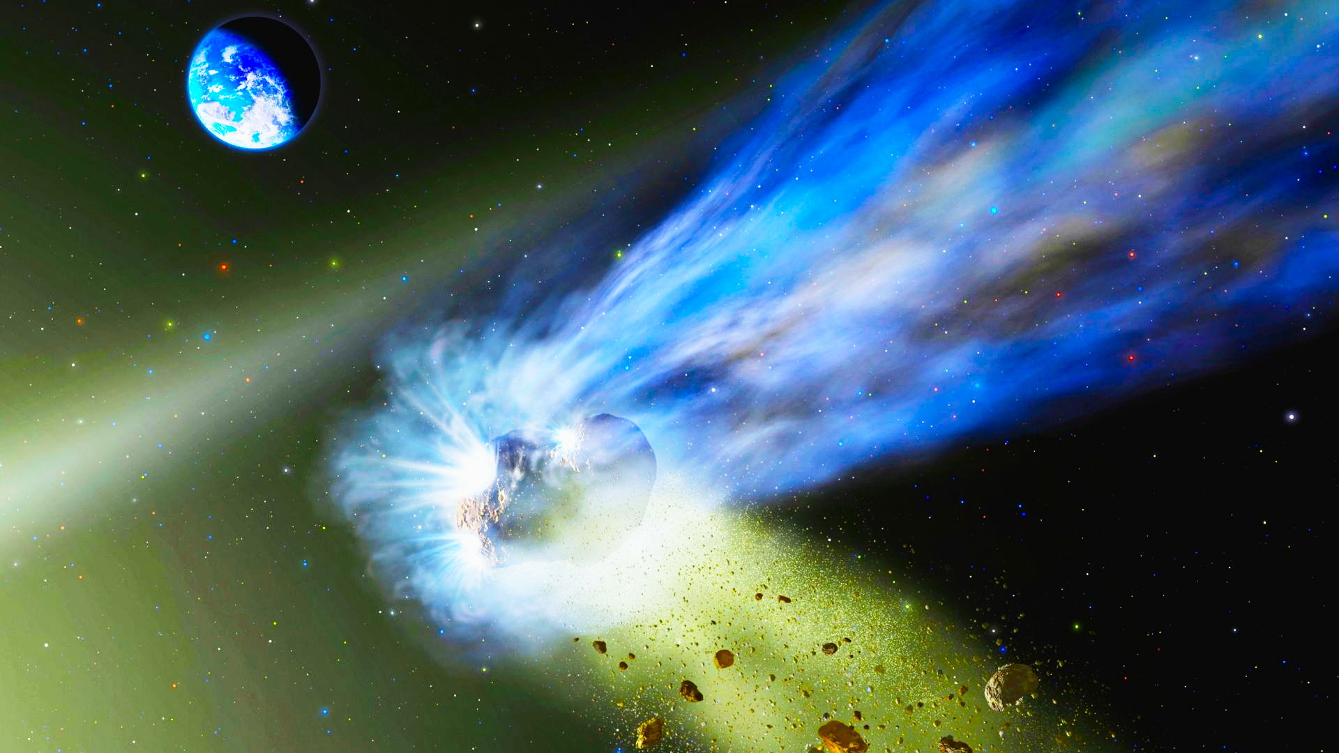 Sao chổi có thể tiết lộ bí mật tìm kiếm sự sống ngoài vũ trụ. (Ảnh: NASA /SOFIA /Lynette Cook)