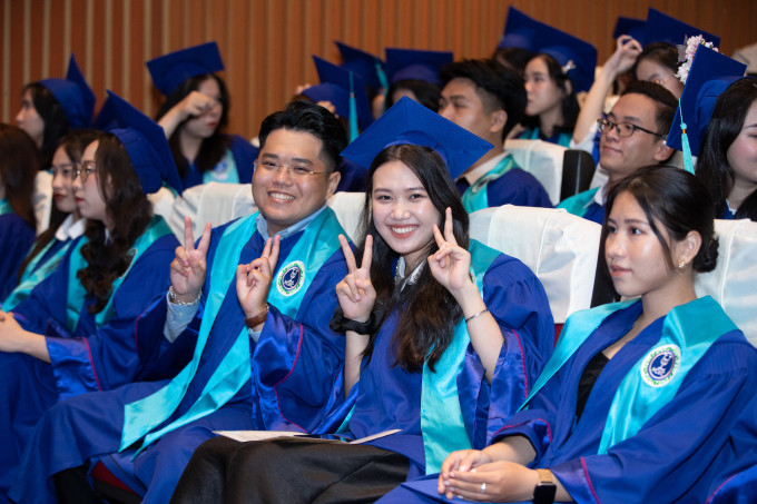 Sinh viên Đại học Luật TP HCM trong lễ tốt nghiệp hồi tháng 8. Ảnh: Nhà trường cung cấp