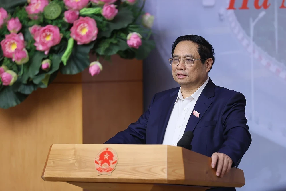 Thủ tướng Phạm Minh chính chủ trì phiên họp. (Ảnh: Dương Giang/TTXVN)