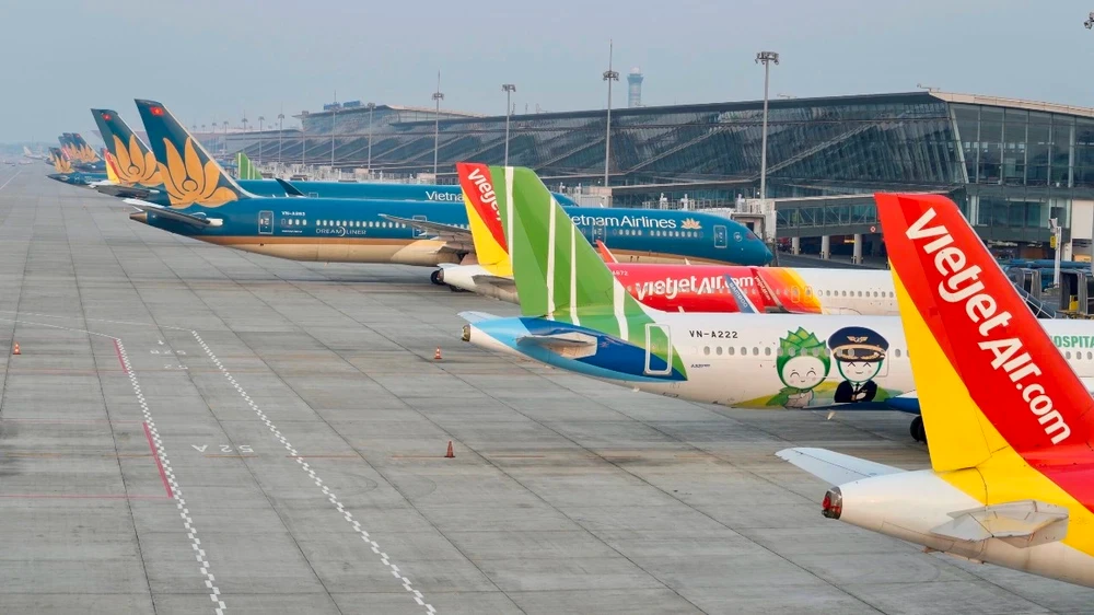 Các Hãng hàng không đã lên kế hoạch tăng chuyến bay trong dịp cao điểm Tết Nguyên đán 2024. (Ảnh: PV/Vietnam+)