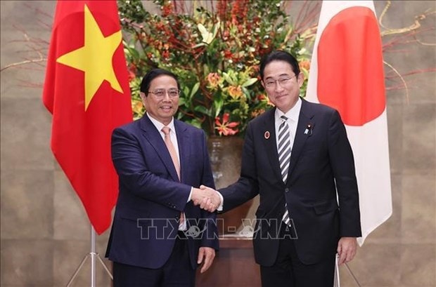 Vietnamese, Japanese PMs hold talks in Tokyo hinh anh 1