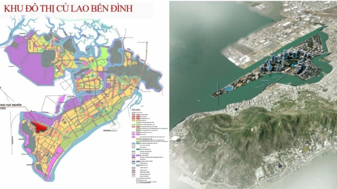 Khu đô thị Cù Lao Bến Đình được quy hoạch thành khu đô thị dịch vụ hiện đại, quy mô 110 ha. Ảnh: UBND tỉnh Bà Rịa - Vũng Tàu