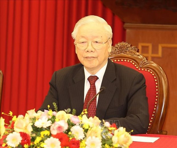 Nation staying united, resolved to build stronger, more prosperous, happier Vietnam: Party leader hinh anh 1