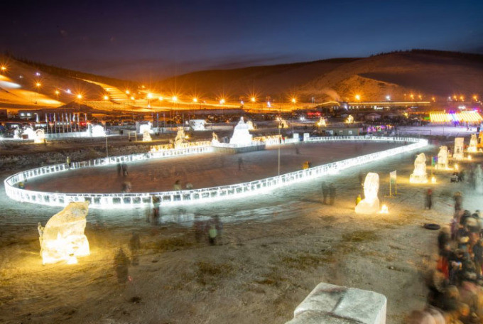 Toàn cảnh lễ hội băng tuyết ở Mông Cổ. Ảnh: Ministry of Environment and Tourism, Government of Mongolia
