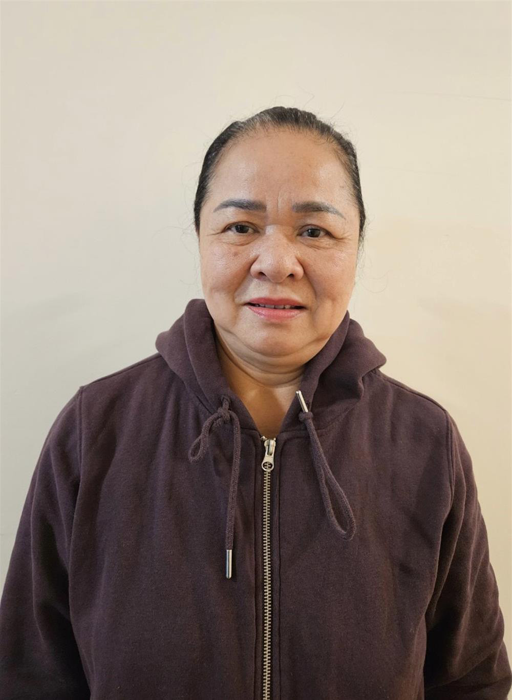 Bà Trần Tuyết Mai, chủ tịch kiêm tổng giám đốc Công ty Hải Hà, tại cơ quan điều tra - Ảnh: BCA