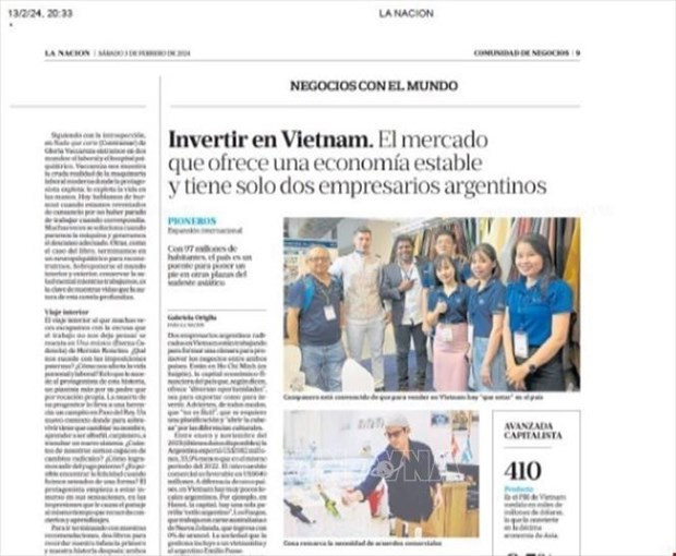 Argentinian businesses hail investment environment in Vietnam hinh anh 1
