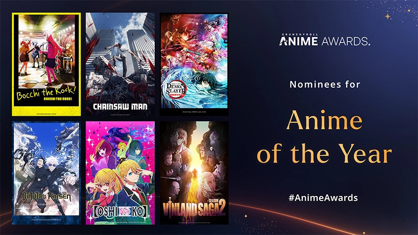 Những bộ anime được đề cử cho Anime của năm, Chú thuật hồi chiến vượt qua những đối thủ rất mạnh như Chainsaw Man, Thanh gươm diệt quỷ - Ảnh: The Anime Awards