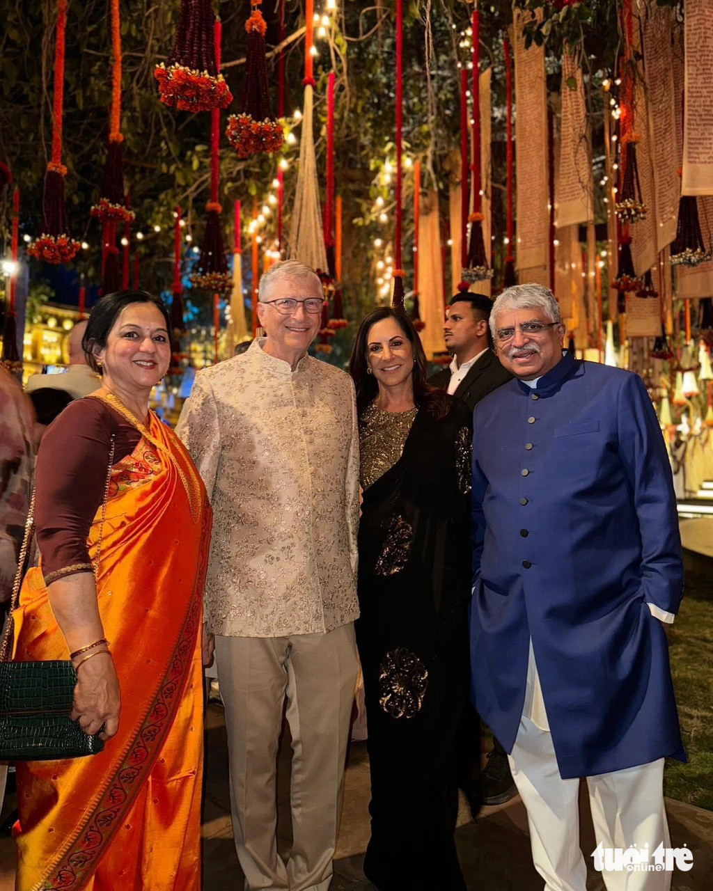 Bill Gates vừa dự lễ cưới của con trai tỉ phú Ấn Độ - Ảnh: Trang cá nhân của Bill Gates