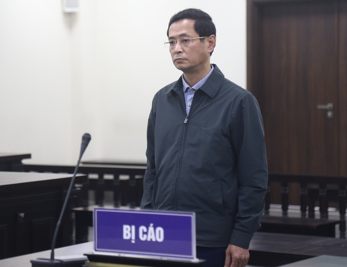 Ông Trương Quang Việt tại tòa, chiều 5/3. Ảnh: Danh Lam