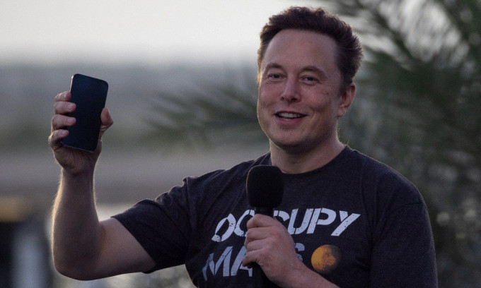 Elon Musk tại một sự kiện của Tesla ở Texas hồi năm 2022. Ảnh: Reuters