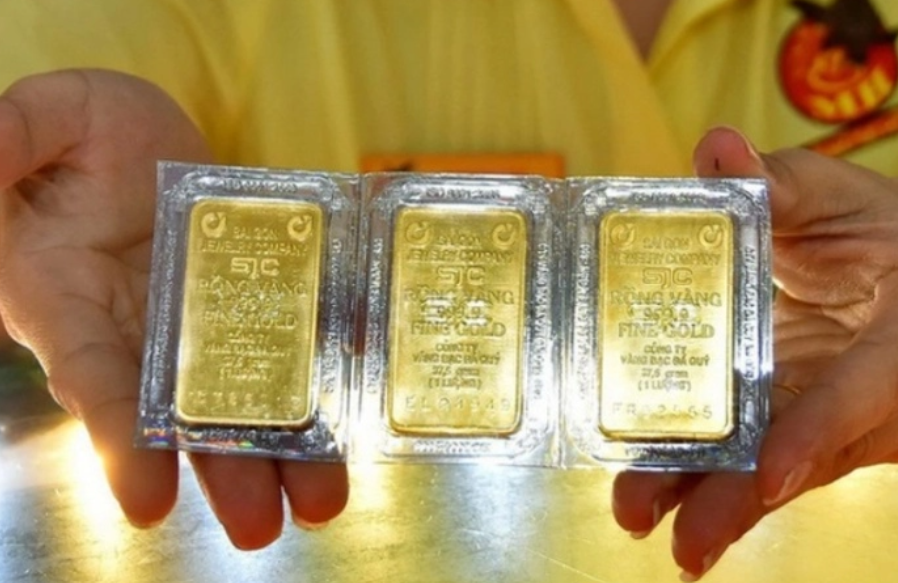 Giá vàng SJC tăng kỷ lục, lên mức 82,2 triệu đồng mỗi lượng. (Ảnh: PV/Vietnam+)