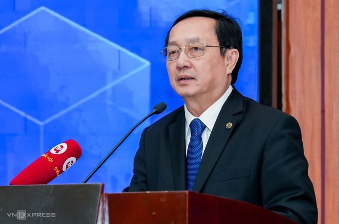 Bộ trưởng Khoa học và Công nghệ Huỳnh Thành Đạt phát biểu khai mạc tại buổi công bố. Ảnh: Tùng Đinh