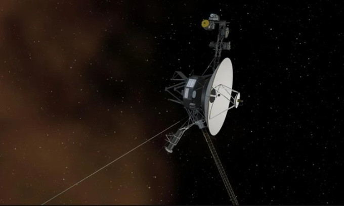Mô phỏng tàu Voyager bay trong không gian. Ảnh: NASA